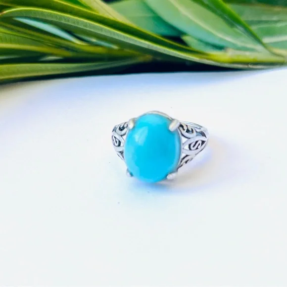 Genuine Natural Turquoise Sleeping Beauty Ring, Value For Money Unique Jewelry